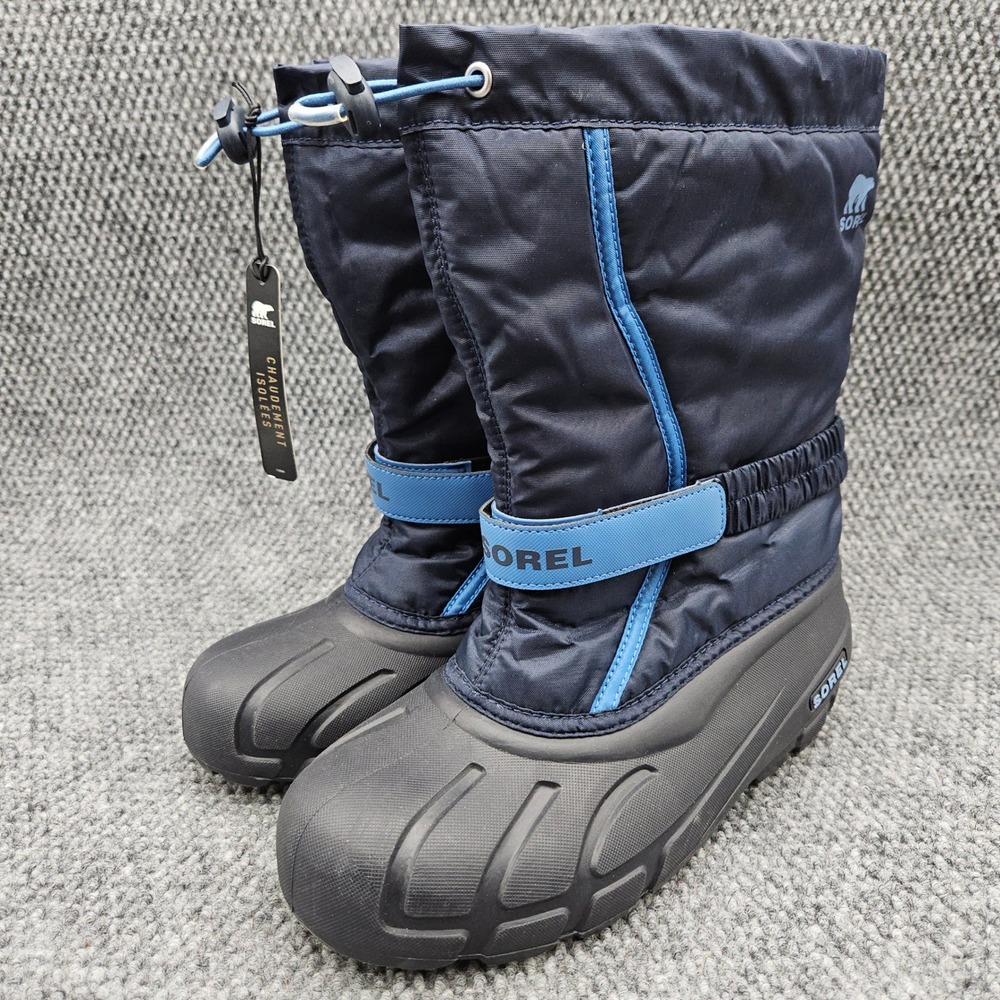 Sorel Flurry (Youth Big Kids 7) Navy Blue Snow Boots Winter Insulated Waterproof